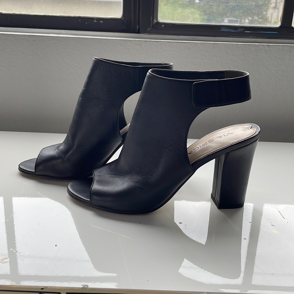 Via Spiga “Fiera” open toe booties